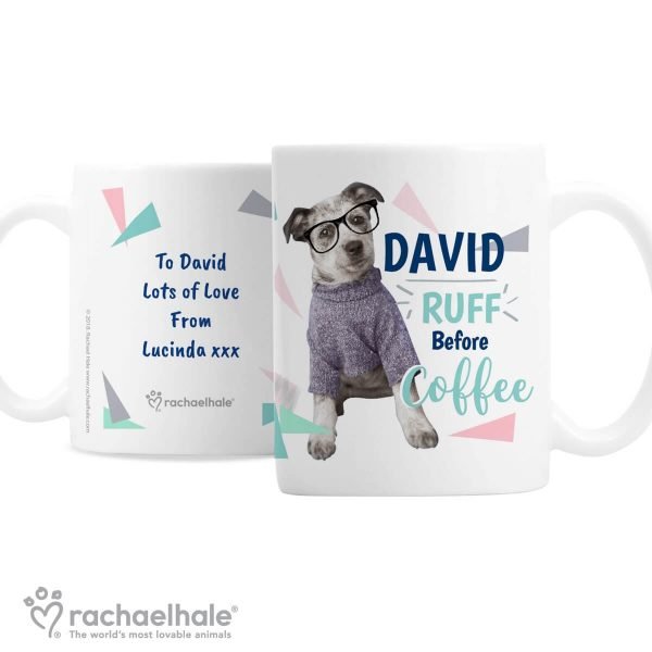 Personalised Rachael Hale ‘Ruff Before Coffee’ Dog Mug