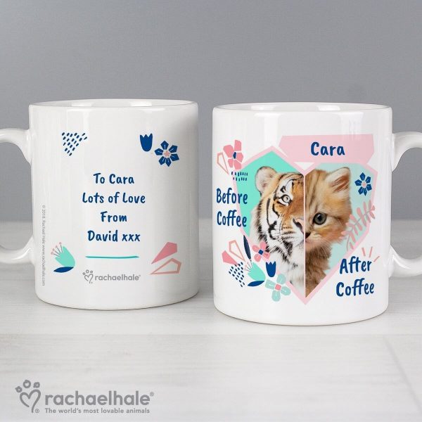 Personalised Rachael Hale ‘Before Coffee/After Coffee’ Cat Mug