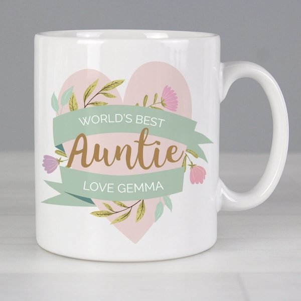 Personalised Floral Heart Mothers Day Mug