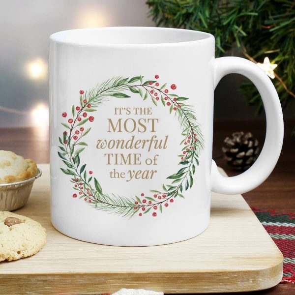 Personalised ‘Wonderful Time of The Year’ Christmas Mug