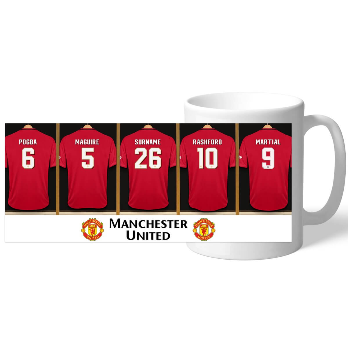 Personalised Manchester United FC Dressing Room Mug