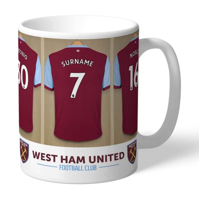 Personalised West Ham United FC Dressing Room Mug