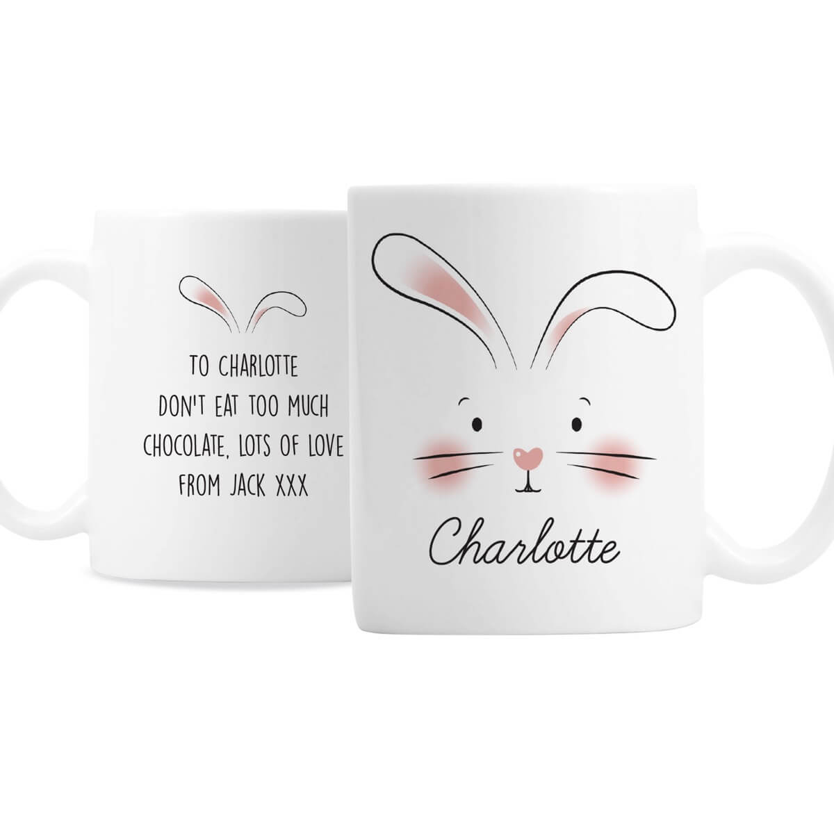 Personalised Bunny Features Mug