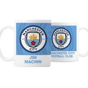 Personalised Manchester City FC Bold Crest Mug
