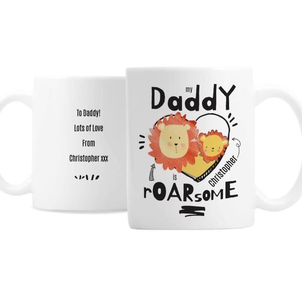 Personalised Roarsome Fathers Day Mug