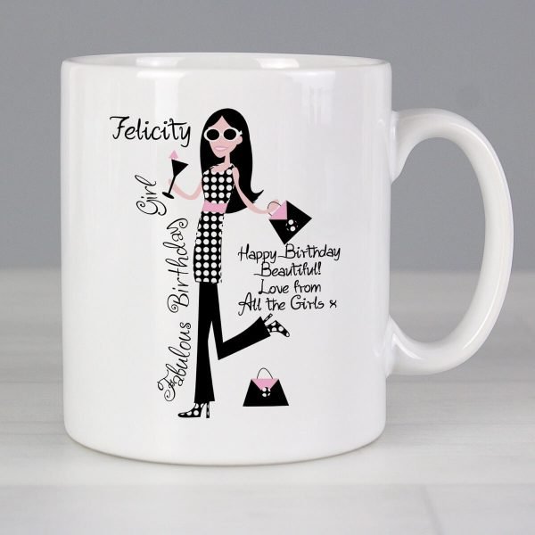 Personalised Fabulous Birthday Girl  Mug