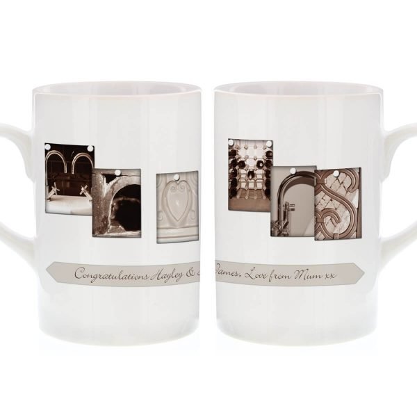 Personalised Affection Art Mr & Mrs Mug