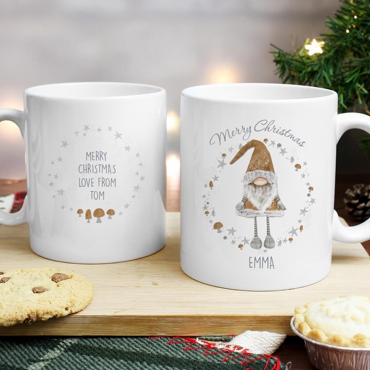 Personalised Scandinavian Christmas Gnome Mug