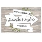 Personalised White Arrow Banner Metal Sign
