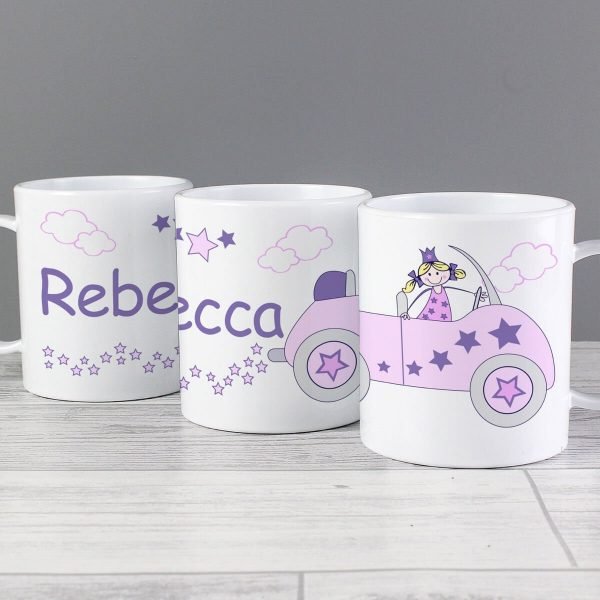 Personalised Little Princess in Car Plastic Mug