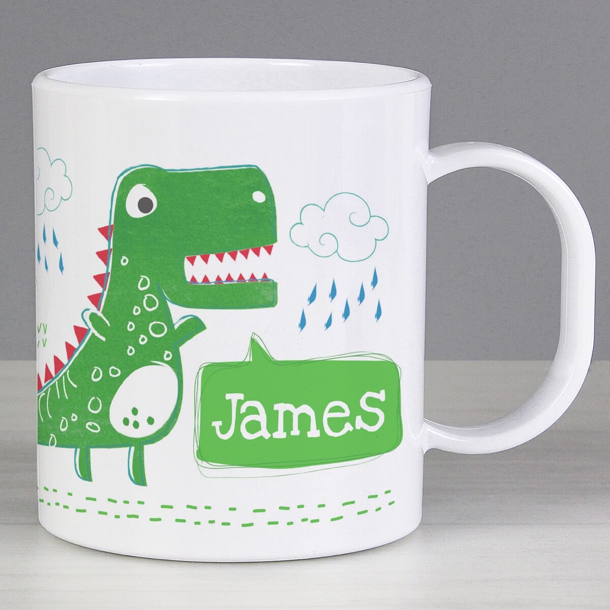 Personalised ‘Be Roarsome’ Dinosaur Plastic Mug
