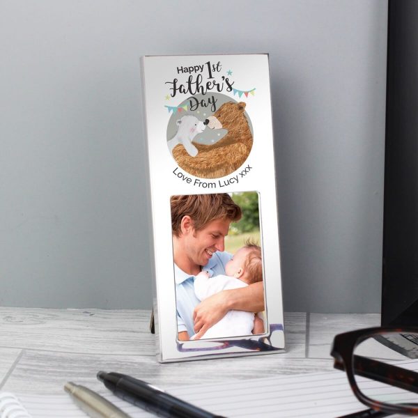 Personalised 1st Fathers Day Daddy Bear 3×2 Photo Frame