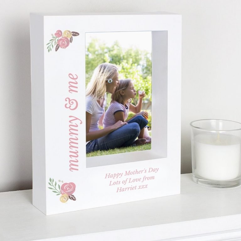 Personalised Floral 7×5 Box Photo Frame