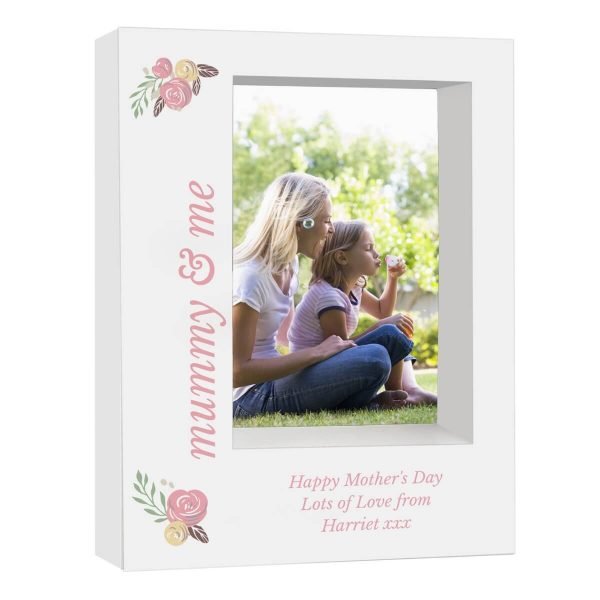 Personalised Floral 7×5 Box Photo Frame