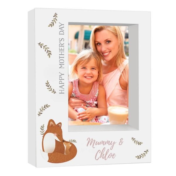 Personalised Mummy and Me Fox 7×5 Box Photo Frame