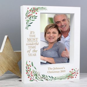 Personalised ‘Wonderful Time of The Year Christmas’ 7×5 Box Photo Frame