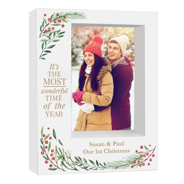 Personalised ‘Wonderful Time of The Year Christmas’ 7×5 Box Photo Frame