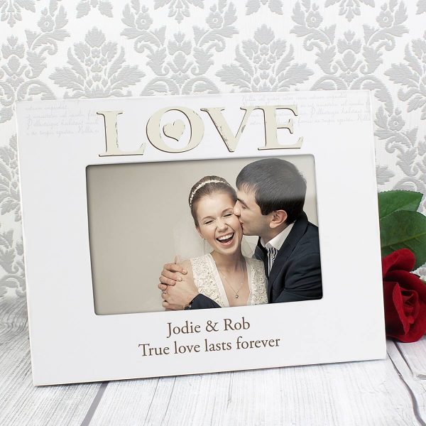 Personalised Love White 6×4 Photo Frame