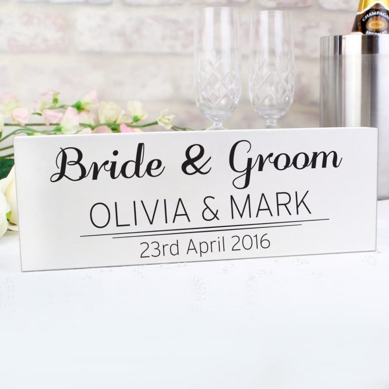 Personalised Classic Wooden Block Sign
