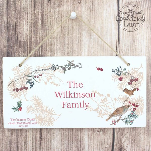 Personalised Country Diary Midwinter Wooden Sign