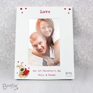 Personalised Boofle Shared Heart White 6×4 Photo Frame