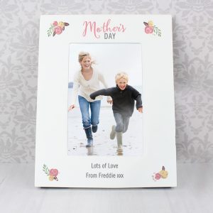 Personalised Floral Bouquet Mothers Day 6×4 Photo Frame