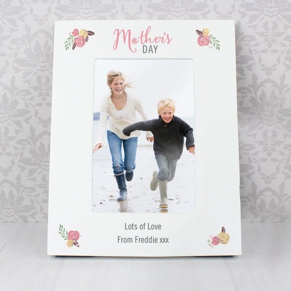 Personalised Floral Bouquet Mothers Day 6×4 Photo Frame