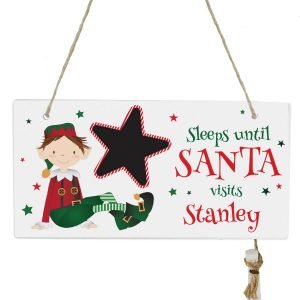 Personalised Candy Cane Bear Cotton Sack