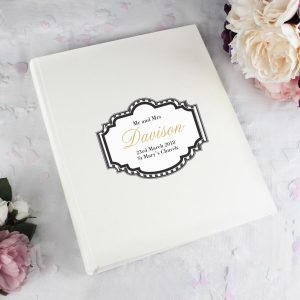 Personalised Art Deco Striped Album with Sleeves