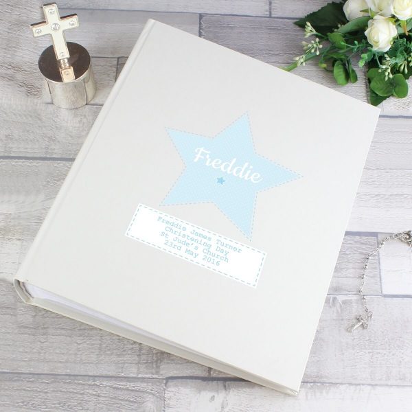 Personalised Stitch & Dot Baby Boy Album with Sleeves