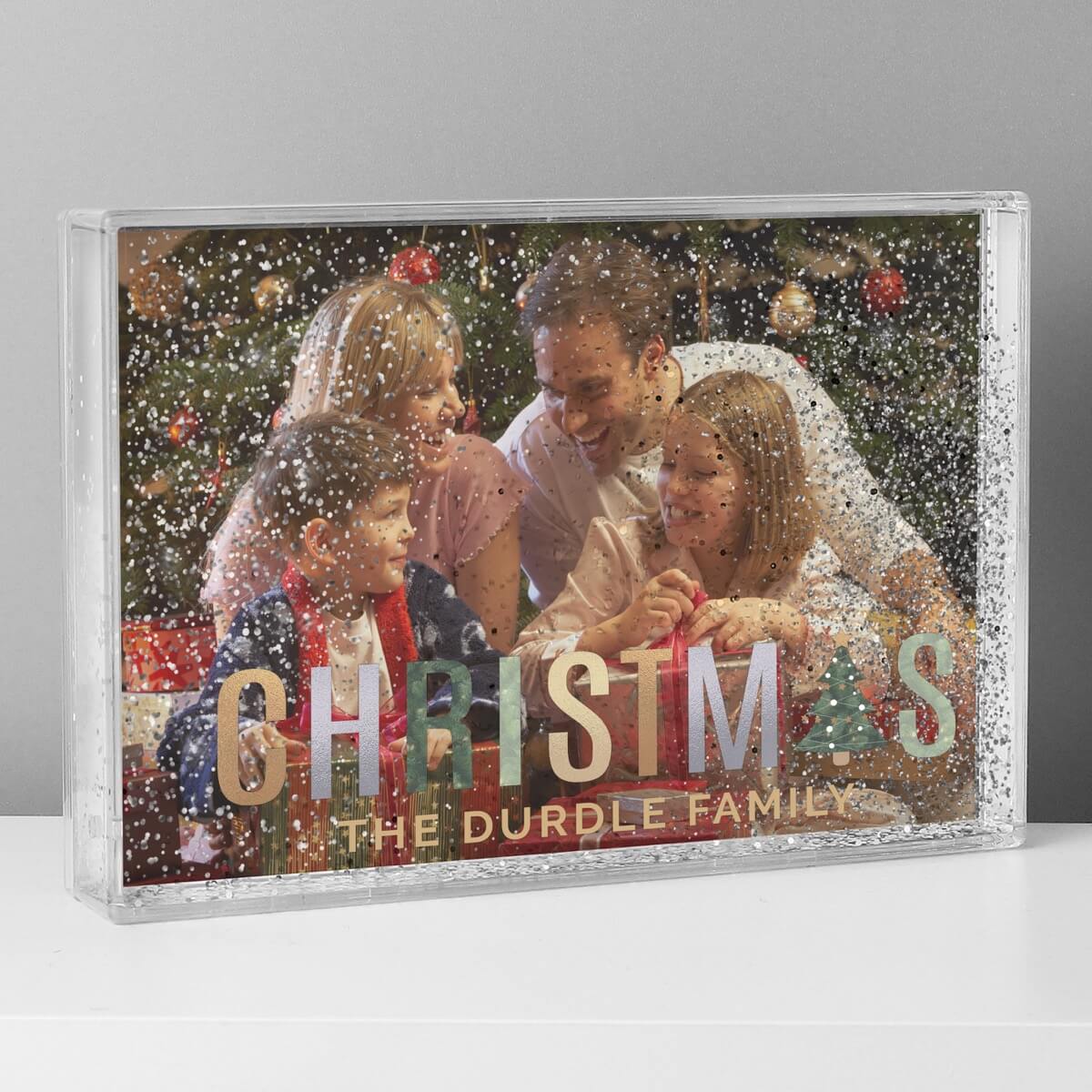 Personalised Christmas 6×4 Glitter Shaker Photo Frame