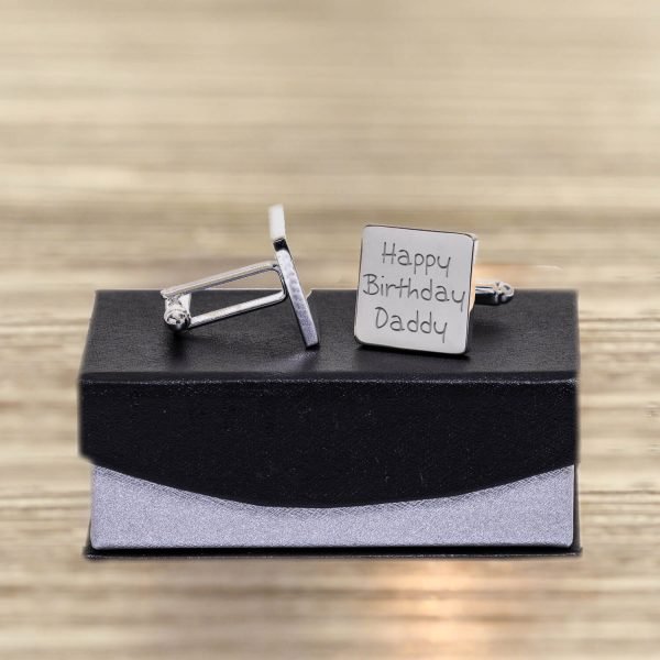 Personalised Cufflinks – Happy Birthday Daddy