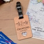 Personalised Wooden Luggage Tag – Mr & Mrs