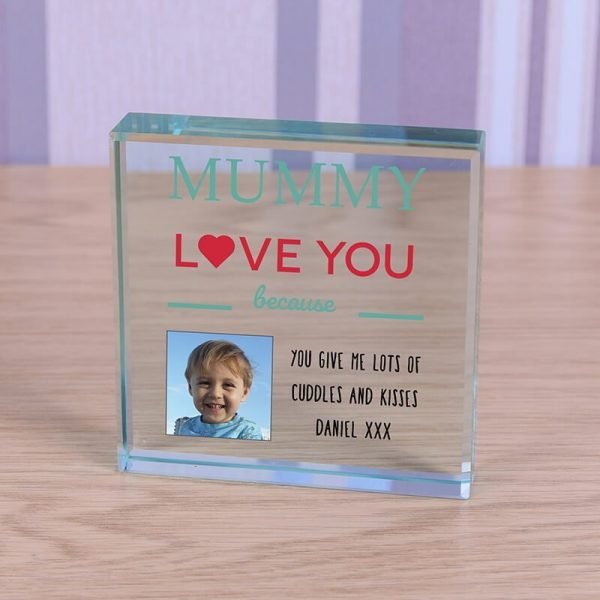 Personalised Glass Photo Frame – Mummy I Love You