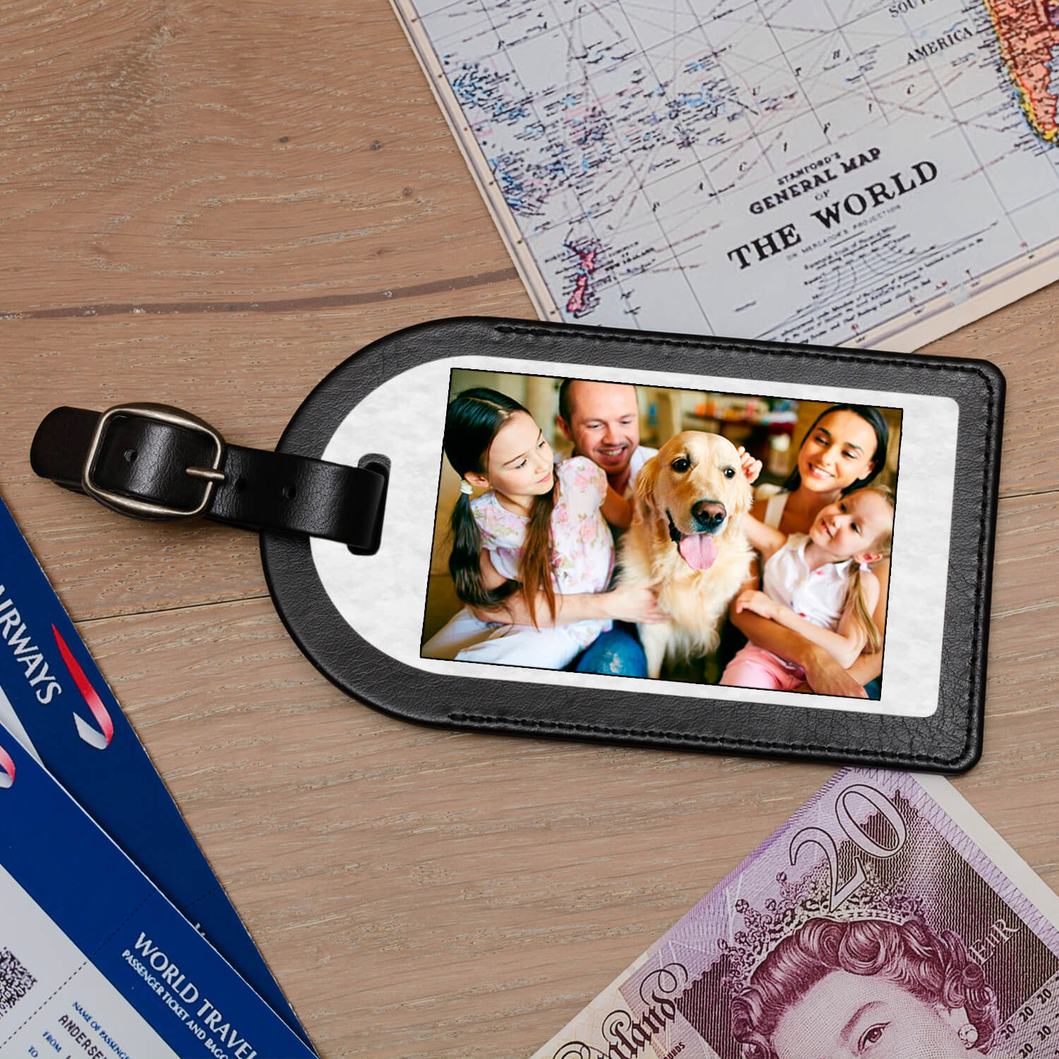 Personalised Leather Luggage Tag – Upload your Photo