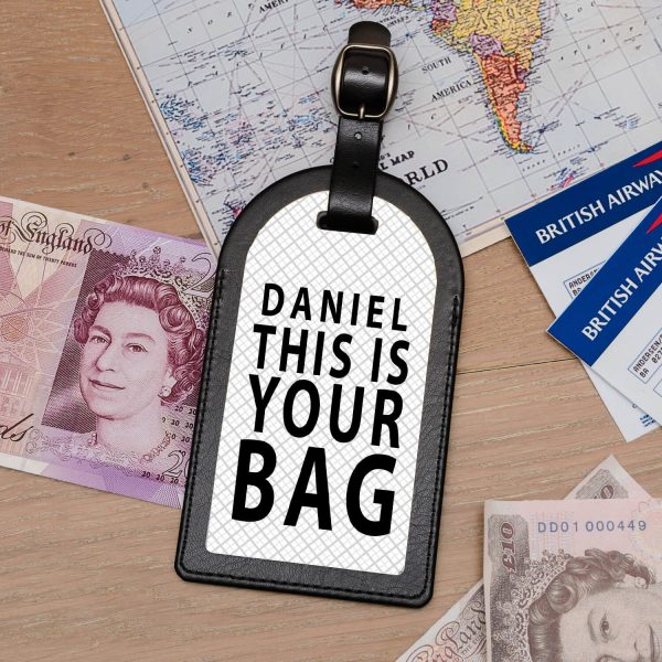 Personalised Leather Luggage Tag – Your Bag