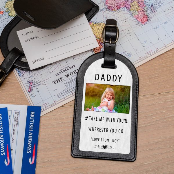 Personalised Leather Luggage Tag – Take Me With You