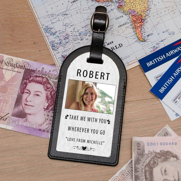 Personalised Leather Luggage Tag – Take Me With You