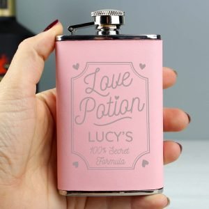 Personalised Free Text Black Hip Flask