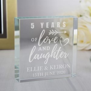 Personalised 25th Silver Anniversary Pillar Candle