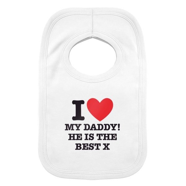 Personalised I HEART 0-3 Months Baby Bib