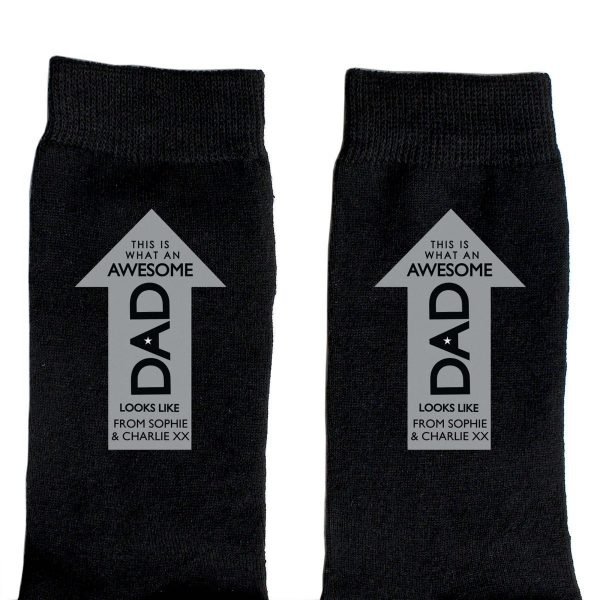 Personalised Awesome Dad Men’s Socks