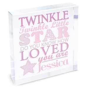 Personalised Twinkle Girls Large Crystal Token