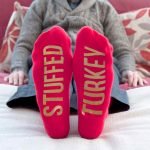 Personalised Socks (Crimson & Gold) – Christmas Feel