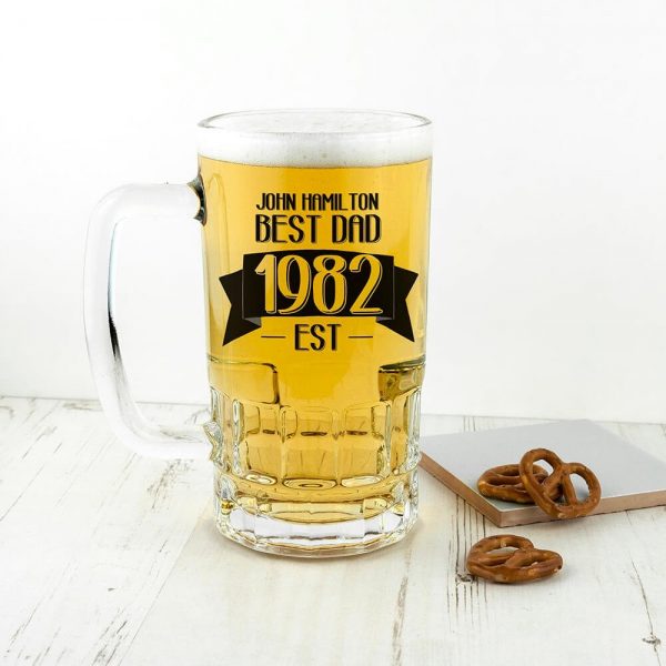 Personalised Beer Glass (Tankard) – Established In