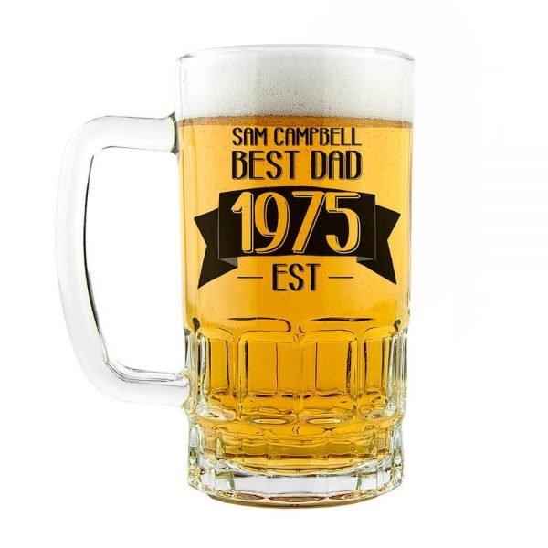 Personalised Beer Glass (Tankard) – Established In