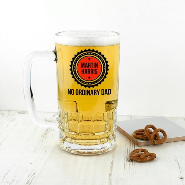 Personalised Beer Glass (Tankard) – No Ordinary Dad