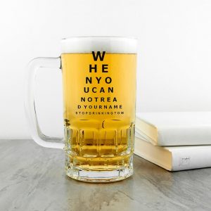 Personalised Beer Glass (Dimple) – Happy Birthday