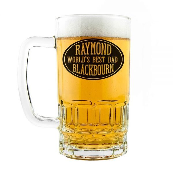 Personalised Beer Glass (Tankard) – World’s Best Dad