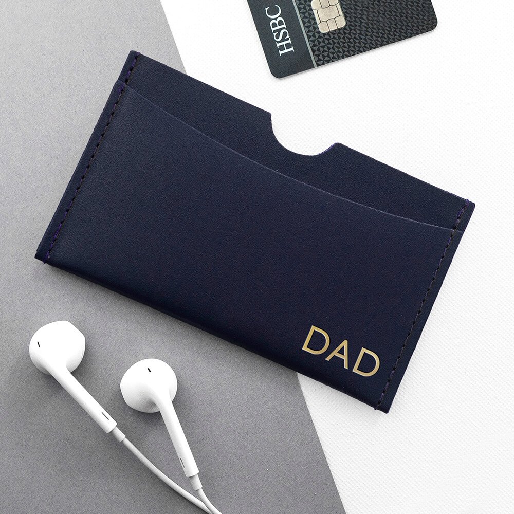 Personalised Luxury Leather Card Holder – Initials